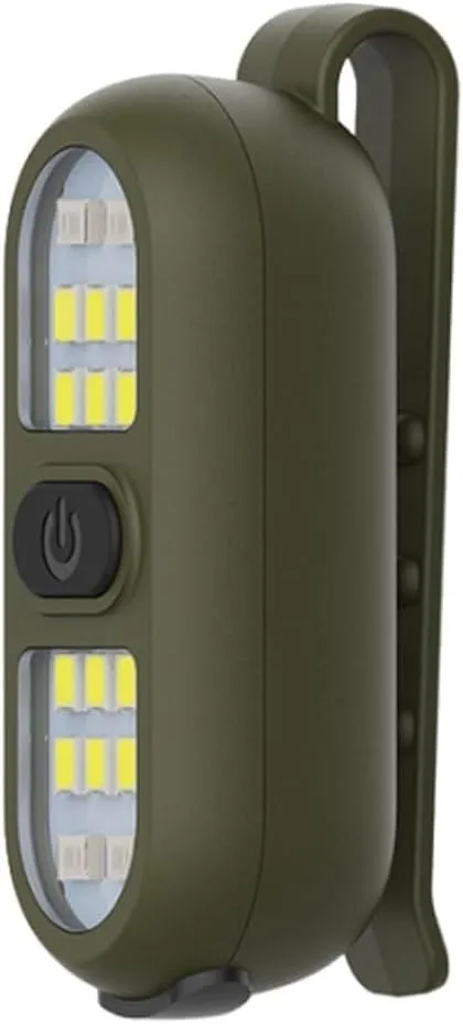 Outdoor Night Running Lights,Runner Lights for Night Safety,Waterproof Rechargeable Safety Lights,Clip on Flashlight for Hands Free Flashlight LED Running Lights for Runners Warning Flashing(Green)