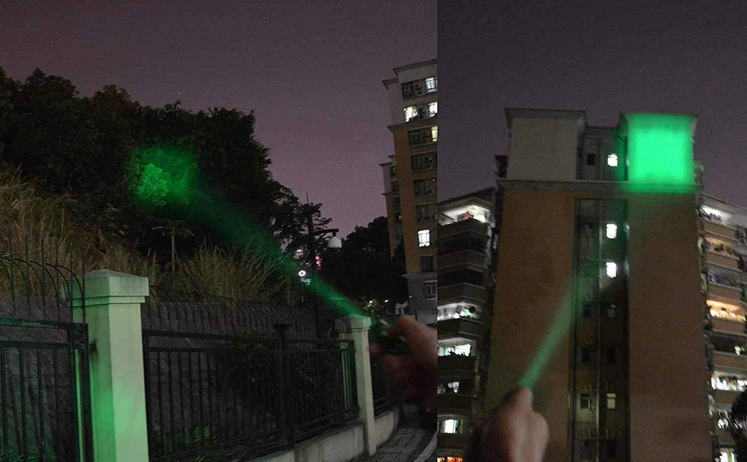 Pack of 3 Single Mode Green LED Flashlight for Hunting Night Observation