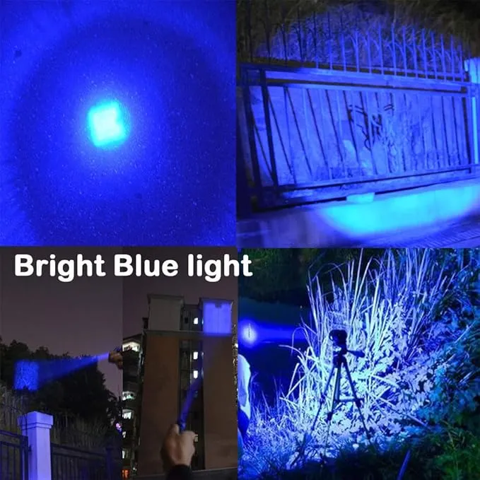 (Pack of 5 Multicolored 3-Mode Flashlight: Red Light Flashlight, Green Light Flashlight, Blue Light Flashlight, 395 UV Light Flashlight, White LED Light Flashlight