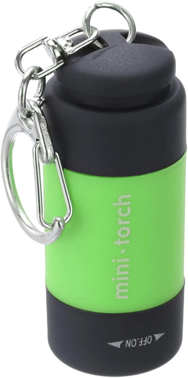 PATIKIL Mini Keychain Flashlight, Pocket LED Flashlight Portable Torch USB Rechargeable for Outdoor Camping Party, Light Green