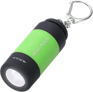 PATIKIL Mini Keychain Flashlight, Pocket LED Flashlight Portable Torch USB Rechargeable for Outdoor Camping Party, Light Green