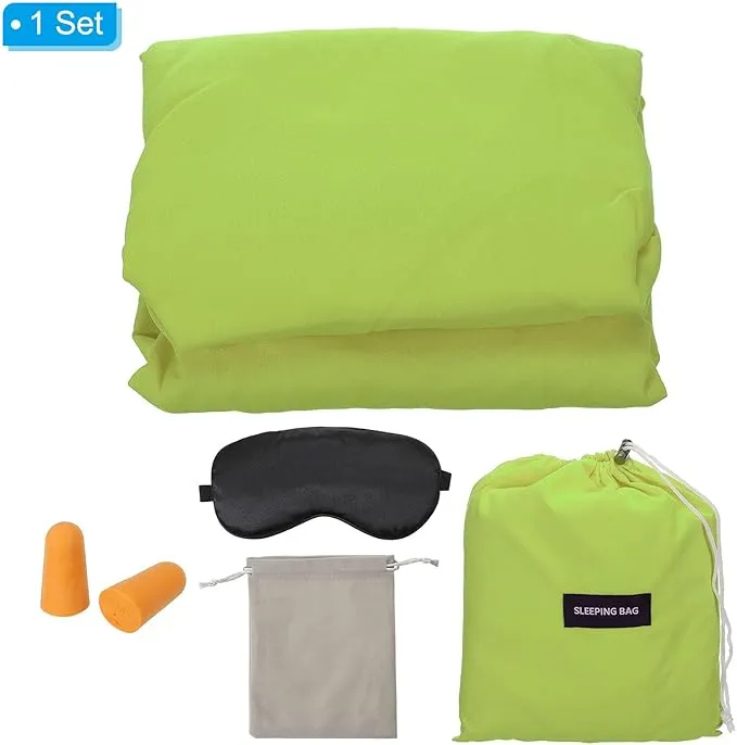 PATIKIL Sleeping Bag Liner Lightweight Soft Travel Camping Sheet Sleep Sack Compact Sleeping Bags Set with Carry Bag for Backpacking Camping Travel Hotel