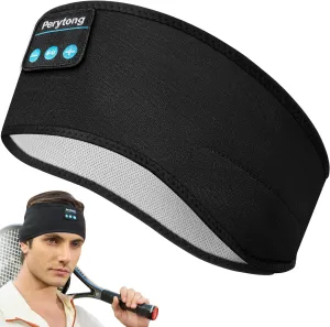 Perytong Sleep Headphones Wireless, Bluetooth Sports Headband Headphones with Ultra-Thin HD Stereo Speakers, Unisex, Perfect for Sleeping,Workout,Jogging,Yoga,Insomnia, Air Travel, Meditation