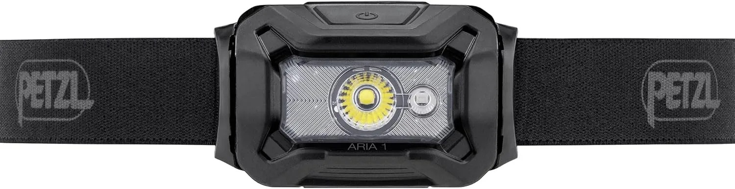 PETZL ARIA 1 RGB, Compact, Durable, Waterproof headlamp with White, red, Green and Blue Modes, 350 lumens, Black