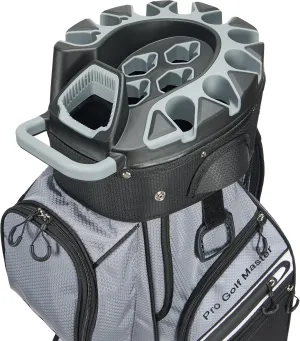 PGM Golf Cart Bag with 14 Way Organizer Divider Top, Premium Cart Bag with Handles and Rain Cover for Men