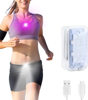 PIFOOG Running lights for Runners LED RGB Rechargeable Clip on Light