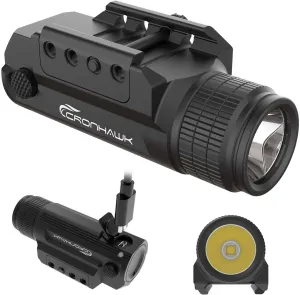 Pistol Flashlight Rechargeable 700 Lumen Rail Mounted Tactical Flashlight Compact Weapon Light for Gun Light fits Picatinny