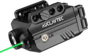Pistol Light Laser Combo with USB-C Charging, 500 Lumen Green Beam Sight Tactical Flashlight for Subcompact Compact Glock and Picatinny Rail