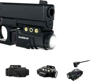 Pistol Light Tactical Flashlights Mini 800 Lumen Weapon Light, Magnetic USB Rechargeable with Strobe Mode for GL Glock and Picatinny Rail