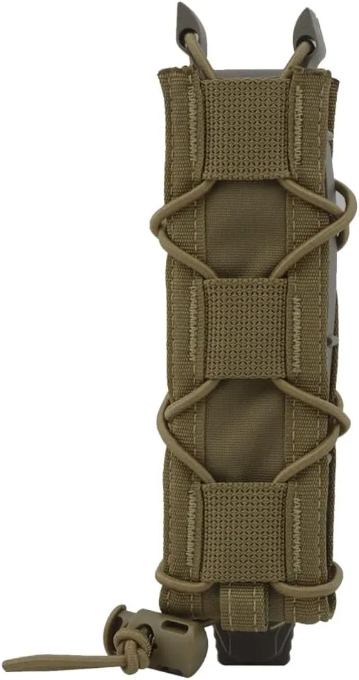 Pistol Magazine Pouch, Adjustable Tactical Magazine Holder Rapid Response Molle Baton Holder for Pistol Baton Flashlight Easy Placement & Removal