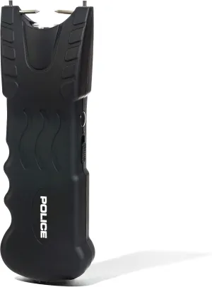 POLICE Stun Gun for Self Defense 916 – High Voltage Rechargeable with LED Flashlight, Compact & Heavy Duty – Personal Security for Women & Men – Black