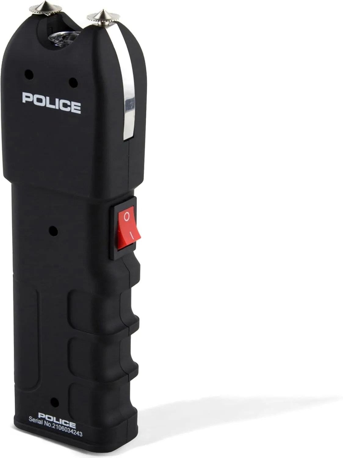 POLICE Stun Gun for Self Defense 928 - High Voltage Rechargeable with LED Flashlight, Compact & Heavy Duty, Personal Security for Women & Men - Black