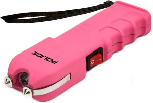 POLICE Stun Gun for Self Defense 928 - High Voltage Rechargeable with LED Flashlight, Compact & Heavy Duty, Personal Security for Women - Pink