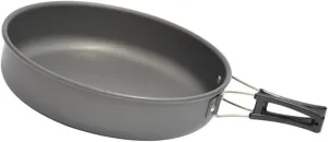POPETPOP Aluminum Portable Pan for 2-3 People Non-stick Outdoor Cooking Pot Camping Cooking Utensil