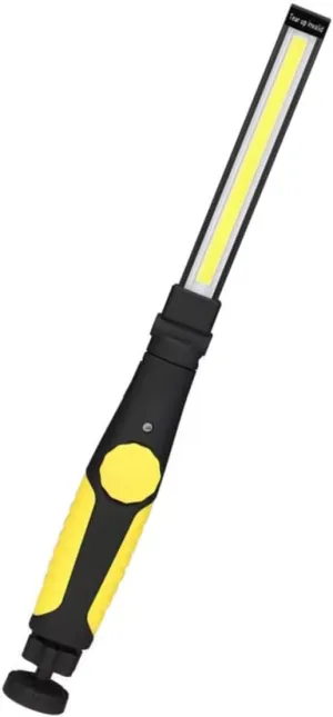 POPETPOP Multifunctional Cob LED Rechargeable Rotatable Flashlight for Car Inspection and Emergency Repairs Yellow for Camping Fishing and Outdoor Activities