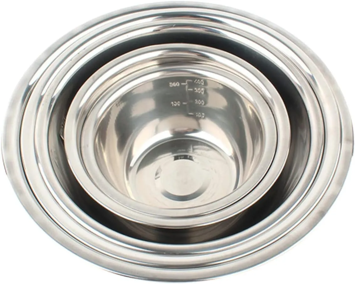 Portable Camping Bowls Lids 5 Pcs Stainless Steel Collapsible Soup Bowls for Bbq Picnic