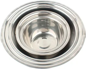 Portable Camping Bowls Lids 5 Pcs Stainless Steel Collapsible Soup Bowls for Bbq Picnic