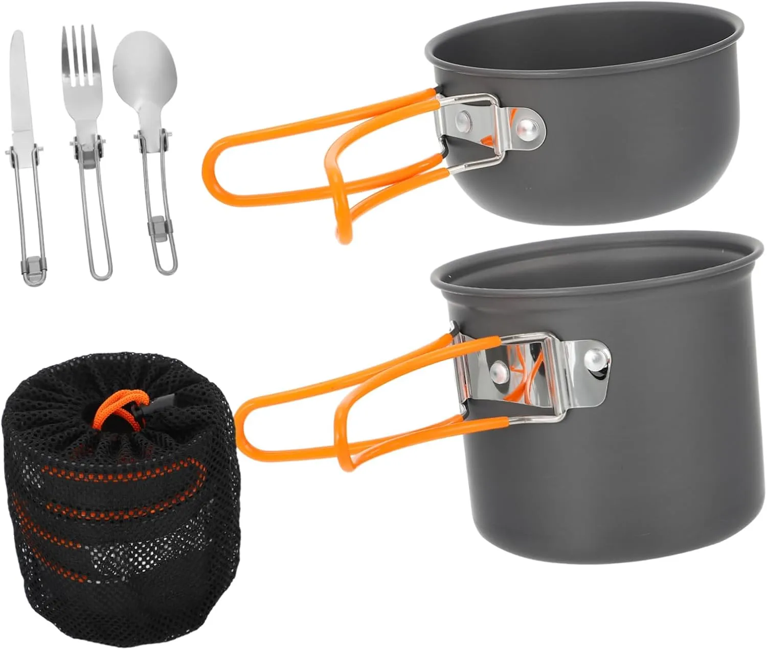 Portable Camping Cookware Set Backpacking Cookware Camping Pan Set Propane Grill Outdoor Cooking Supplies