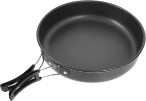 Portable Camping Cookware Titanium Frying Pan Mesh Bag Set Easy to Carry Non-Stick