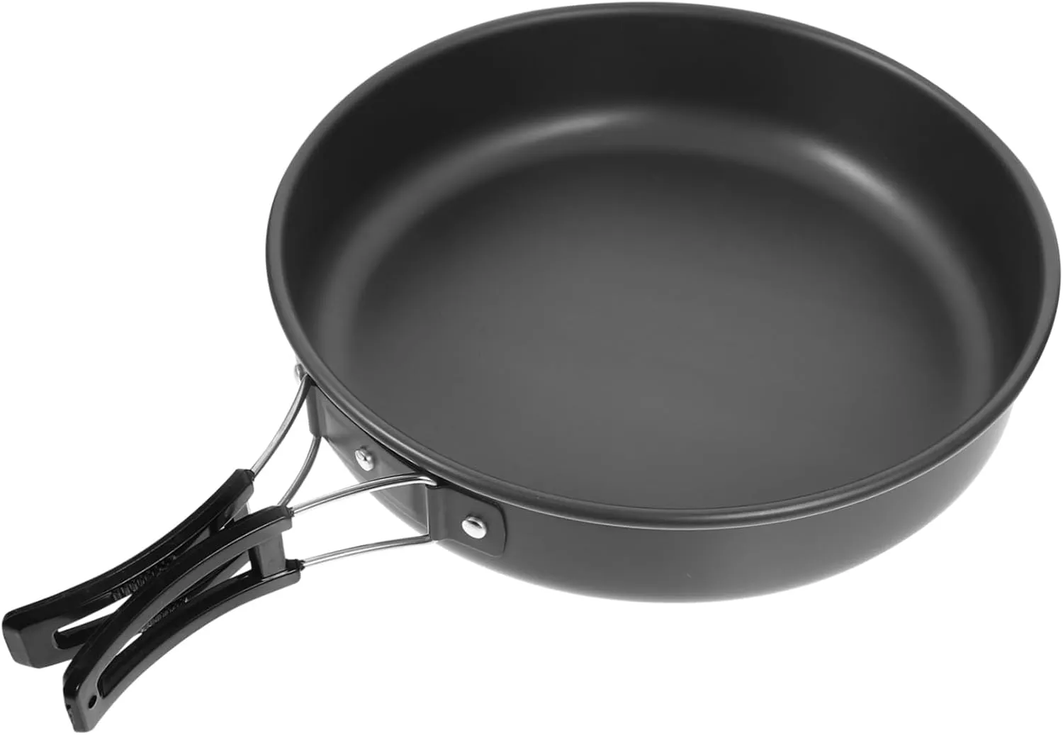 Portable Camping Cookware Titanium Frying Pan Mesh Bag Set Easy to Carry Non-Stick