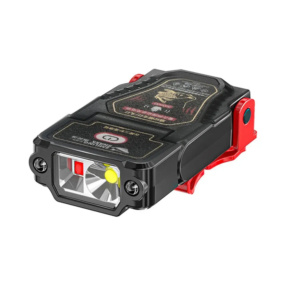 Portable Led Sensor Headlamp Super Bright Lightweight Camping Headlight Rechargeable Adjustable Angle for Running Camping Hiking