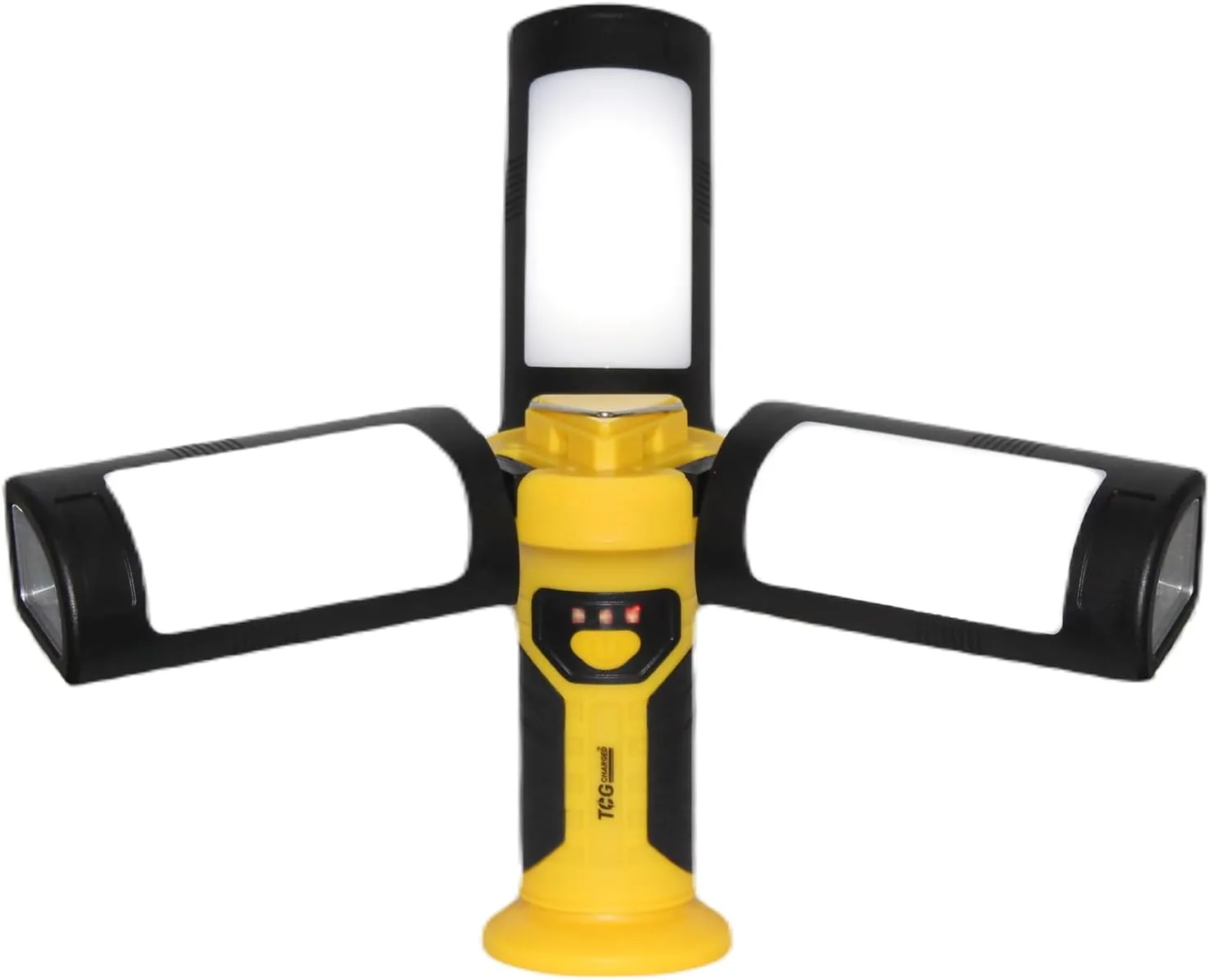 Portable LED Work Flashlight - Adjustable Tri-Blade Design for Versatile Light Coverage - Camping Essentials, Hurricane Preparedness Items, Flashlights for Emergencies, Great Work Light