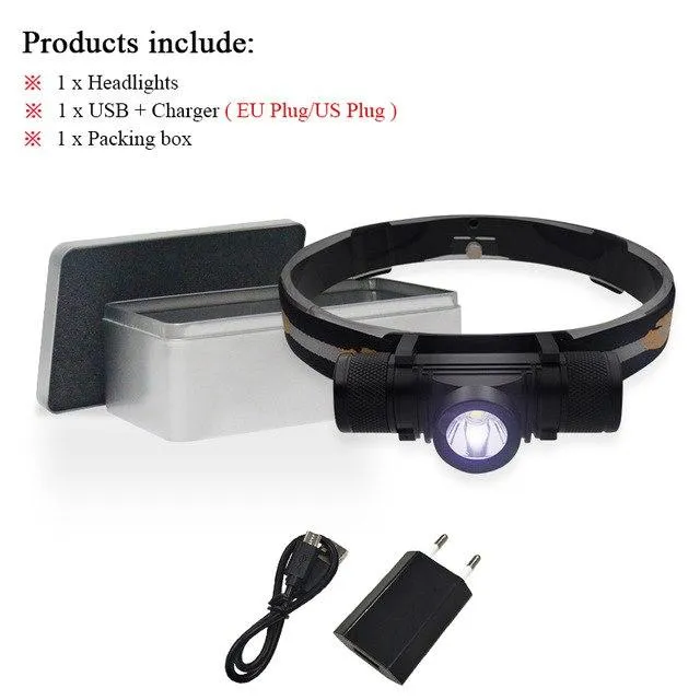 Portable Lighting mini led headlight cree xm l2 lamp waterproof flashlight head light use 18650Rechargeable battery USB headlamp