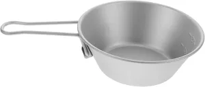 Portable Titanium Camping Bowl Collapsible Outdoor Titanium Cookware Appitizer Cup Condiment Bowl Hiking Soup Dish Easy to Clean