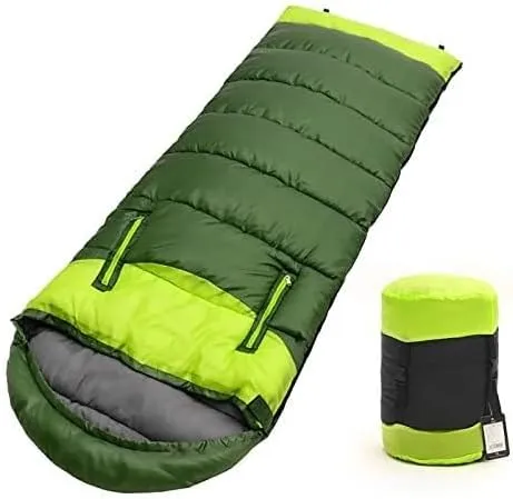 Portable Wearable Sleeping Bag for Adults, Lightweight 4-Season with Zippered Arms & Feet Holes, Green
