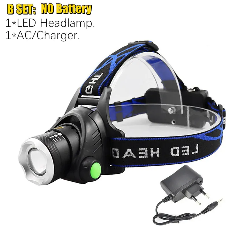 Portable zooming t6 L2 V6 Led Head lamp ZOOM Fishing headlight Camping Headlamp Hiking Flashlight  Bicycle light torch