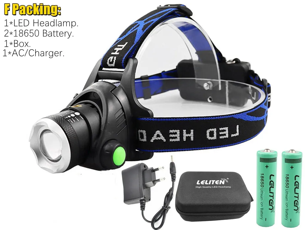 Portable zooming t6 L2 V6 Led Head lamp ZOOM Fishing headlight Camping Headlamp Hiking Flashlight  Bicycle light torch
