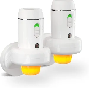 Power Failure Flashlight, 2 Pack Multi-Function Emergency Light for Home Power Goes Out, Plug in Night Light, Rechargeable, Perfect for Hurricanes and Blackouts