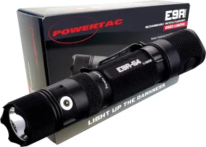 PowerTac E9R G4 LED Tactical Flashlight with Magnetic USB Rechargeable Cable, Super Bright CREE 2550 Lumens Rechargeable Flashlight for Emergency or Camping, Waterproof