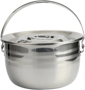 PRETYZOOM Stainless Steel Camping Cookware Versatile Hanging Pot Quick Heat Cooking