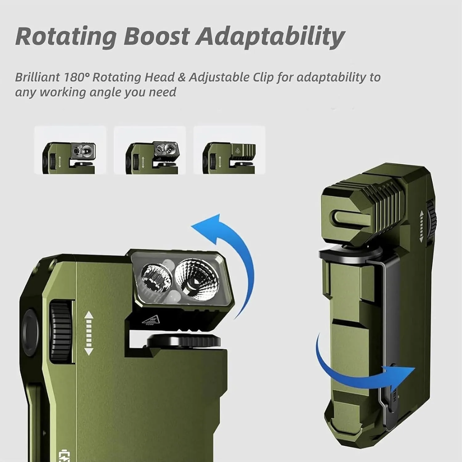 Priormer Flashlight, Priormer G5 EDC Light 400 Lumens, G5 Rechargeable EDC Flashlight, Mini EDC Flashlight with Magnet, 180°Rotation, Ip68 Waterproof for Camping, Hiking, Emergency (2PC)
