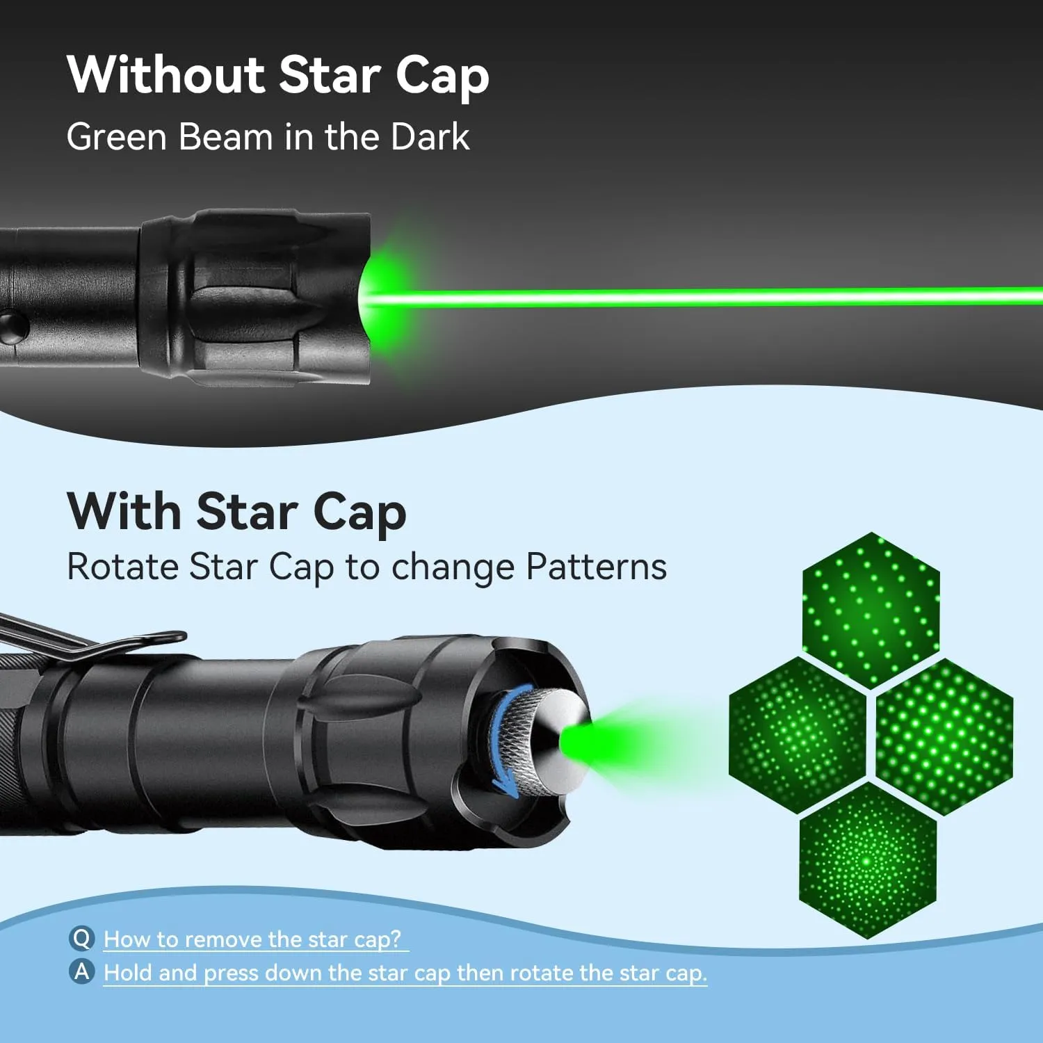 [Professional] Rechargeable Green Line Light Flashlight Long Distance Range for TV/LED/LCD Screens Tactical Flashlights Presentation Office/Outdoors/Astronomic/Construction [003]