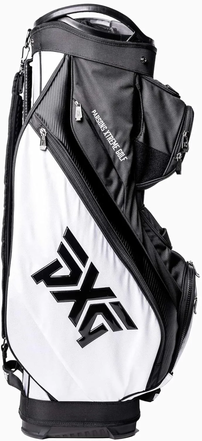 PXG Golf Cart Bag - 6-Way or 14-Way Top with Cart Strap Passthrough - Tour-Style Carry Strap - 17 Pockets - External Magnetic Putter Attachment