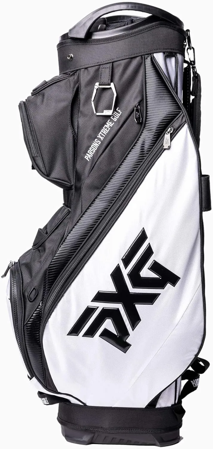 PXG Golf Cart Bag - 6-Way or 14-Way Top with Cart Strap Passthrough - Tour-Style Carry Strap - 17 Pockets - External Magnetic Putter Attachment