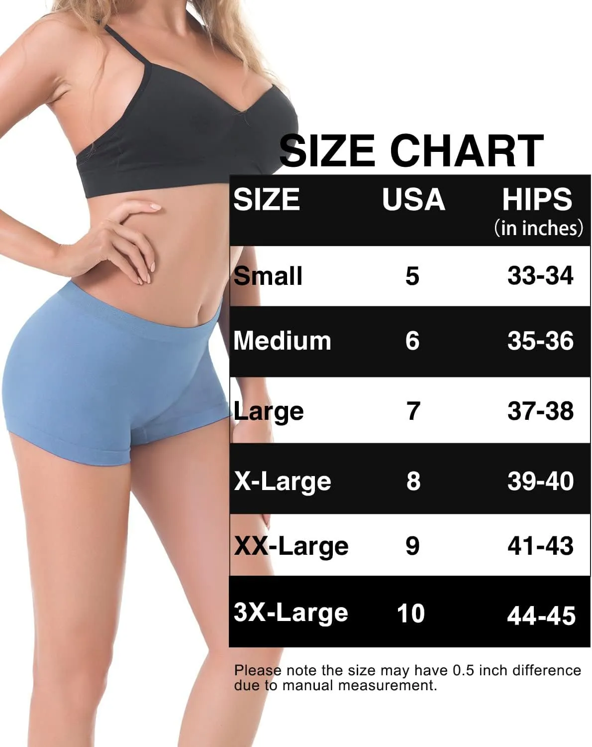 R RUXIA Women's Boyshort Panties Seamless Nylon Underwear Stretch Boxer Briefs 5 Pack