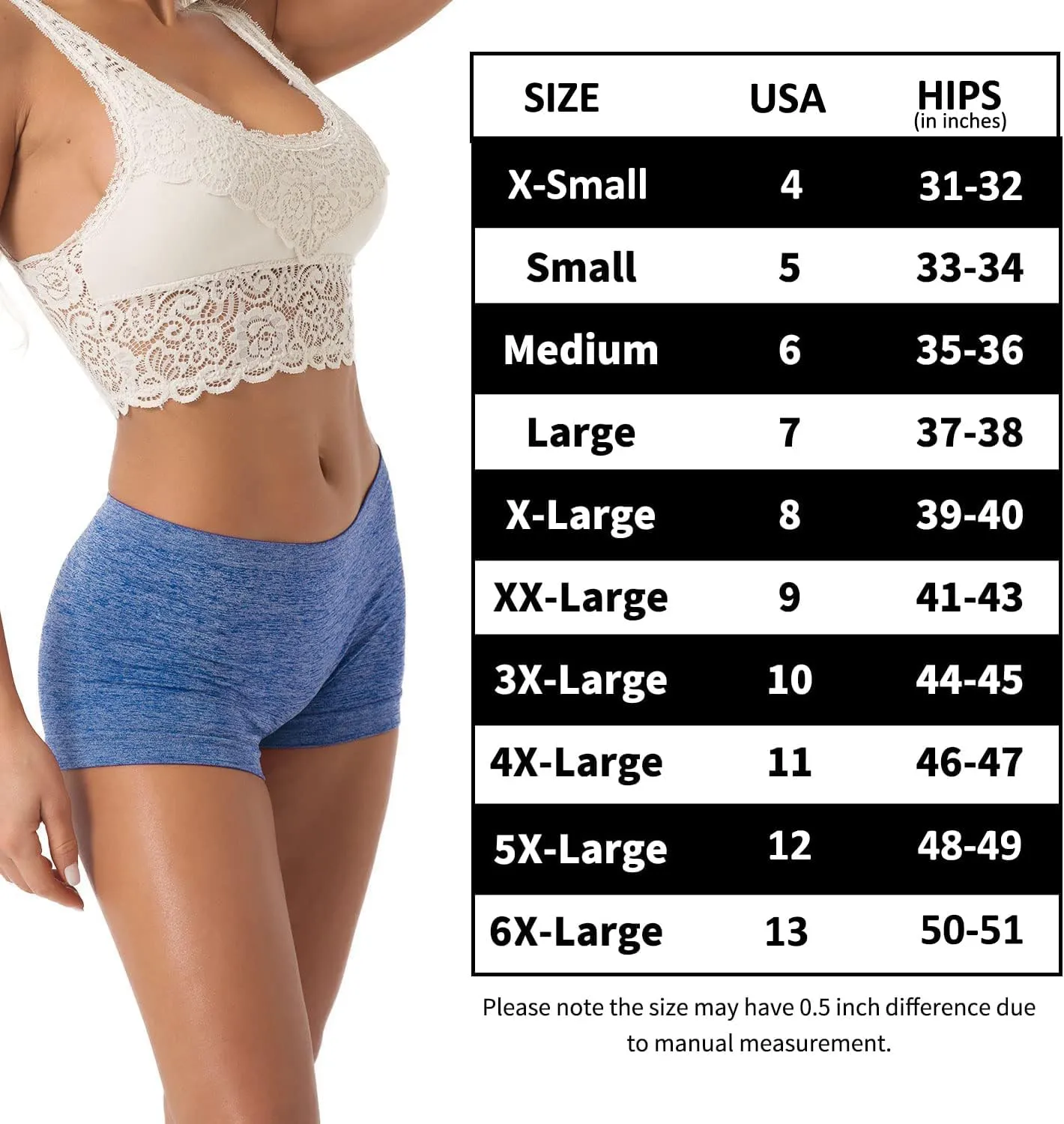 R RUXIA Women's Boyshort Panties Seamless Nylon Underwear Stretch Boxer Briefs 5 Pack