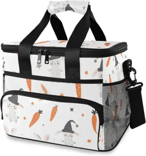 Radish Rabbit Animal Cooler Bag Insulated Cooler Soft Sided Cooler 24 Can Portable Picnic Bag Large Leakproof Lunch Bag Box for Beach Grocery Camping Travel Car Men Women