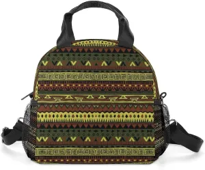 Rasta Way Pattern Portable Lunch Box Crossbody Bag Tote Insulated with Adjustable Strap Work Beach Picnic