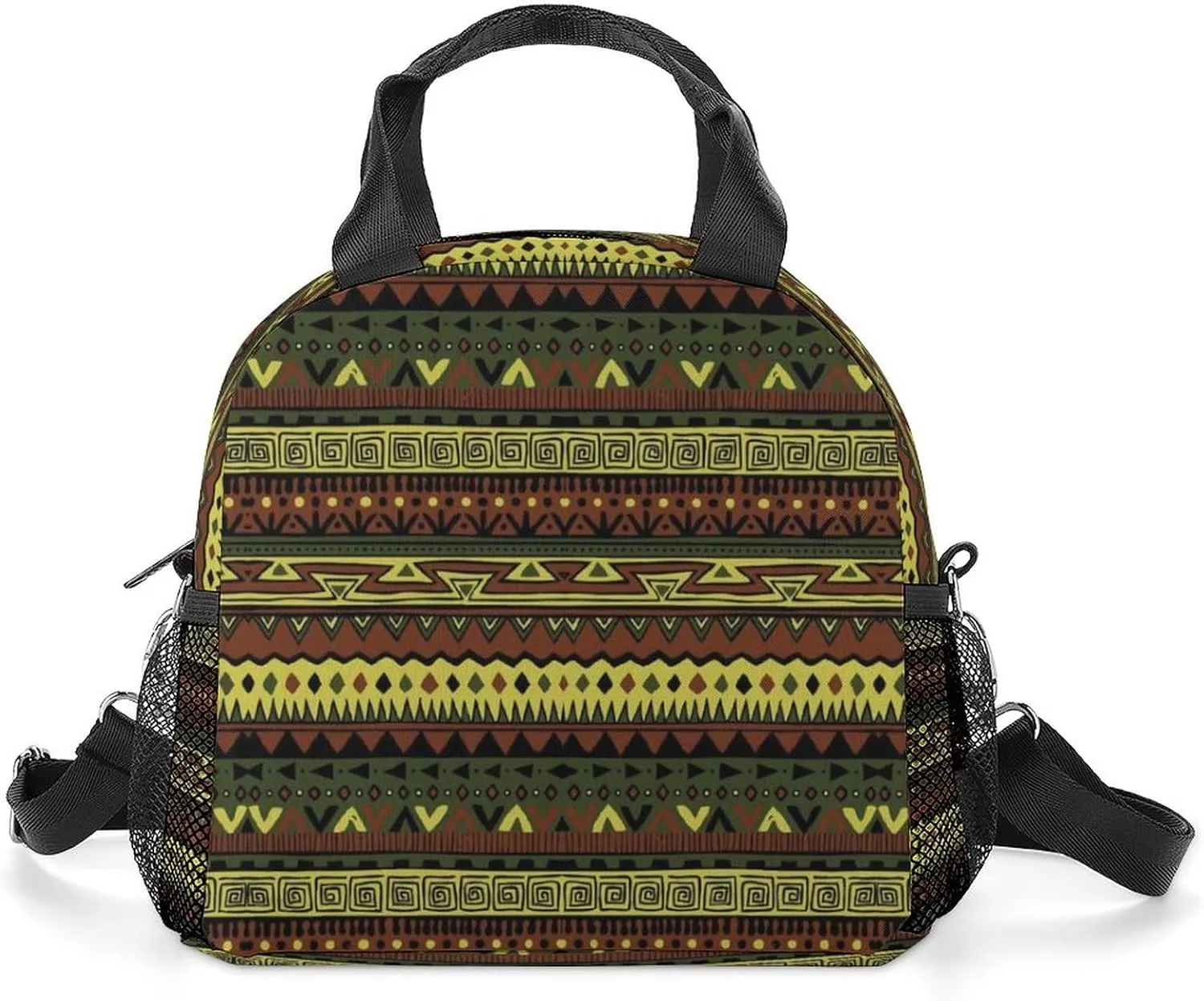 Rasta Way Pattern Portable Lunch Box Crossbody Bag Tote Insulated with Adjustable Strap Work Beach Picnic
