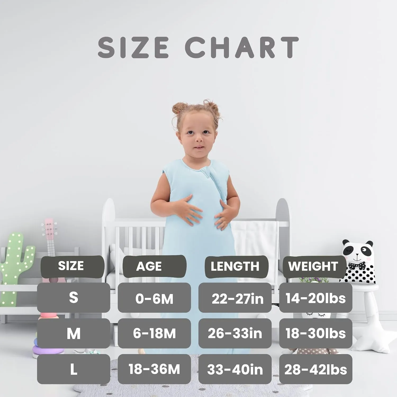 Rayon Made from Bamboo 1.0 TOG Toddler Baby Sleep Sack 2-Way YKK Zipper Wearable Blanket Boy Girl Sleeping Bag