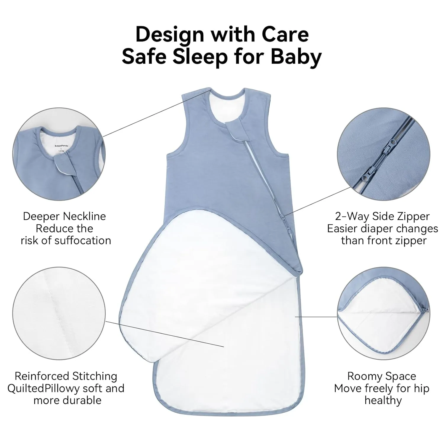 Rayon Made from Bamboo Sleep Sack 12-18 Months 1.0 Tog Ultra Soft Baby Wearable Blanket Toddler Sleeping Sack for Babies Unisex Girl Boy 2-Way Zipper Baby Sleeping Bag Baby Pajamas Sleeper