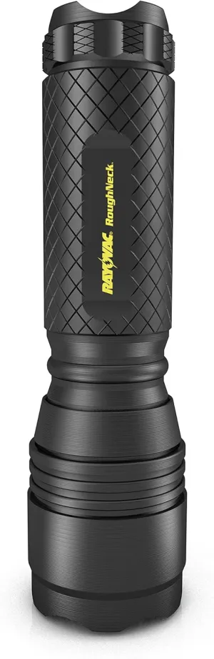 Rayovac Roughneck LED Flashlight, Bright Flashlight for Running, Camping Gear and Emergencies, EDC Flashlight with Holster and AAA Batteries Included, Pack of 1