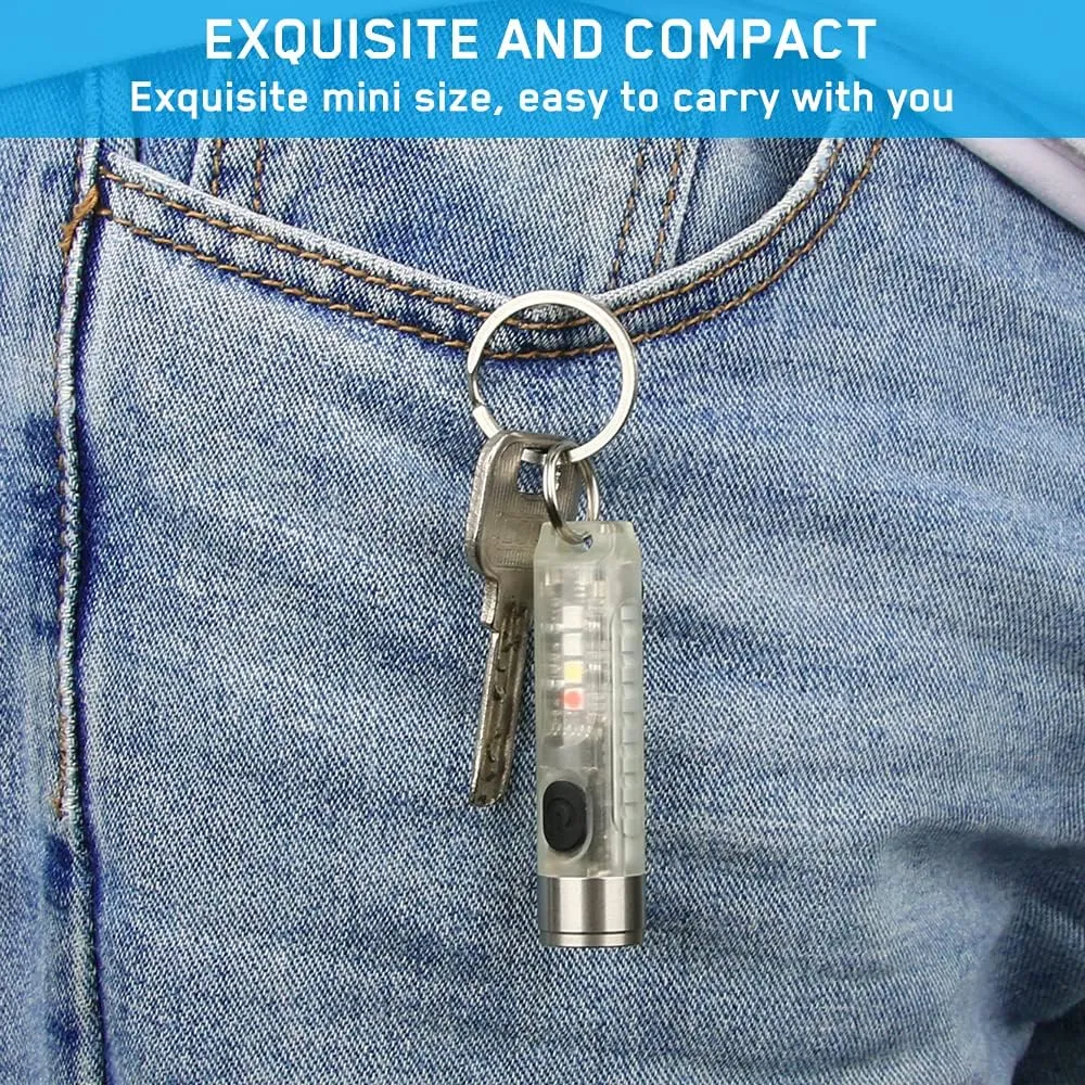 Rayvia Compact Rechargeable Keychain Flashlight 400 Lumens