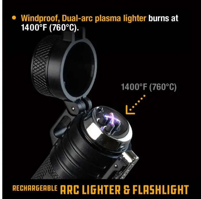 Rechargeable Arc Lighter & LED Flashlight