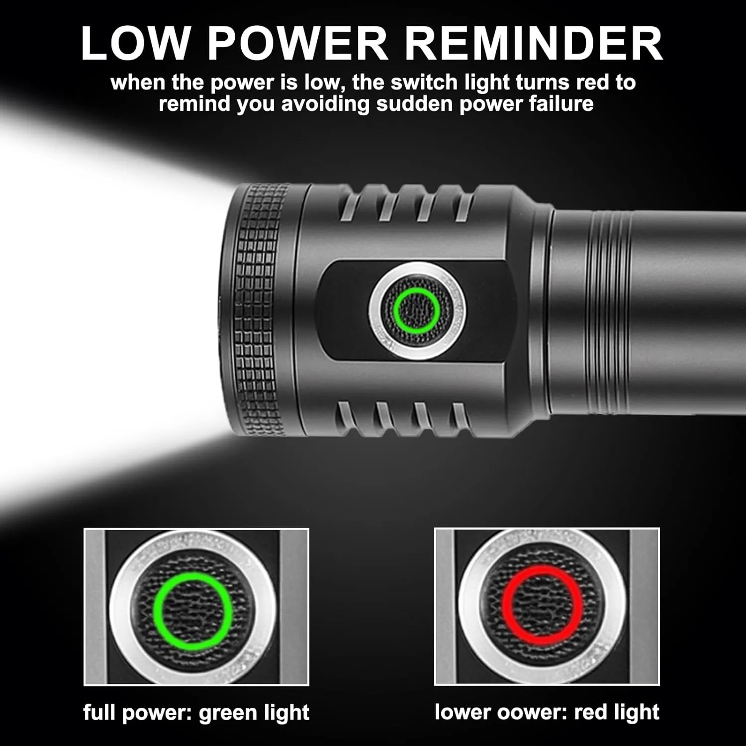Rechargeable Flashlights, 2000 High Lumens Flashlight, Tactical Flashlight with 5 Modes, IPX5 Waterproof Led Flashlights for Camping, Emergencies