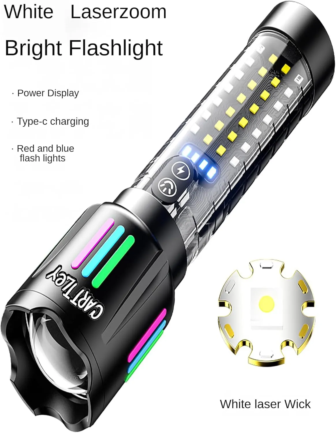 Rechargeable Flashlights High Lumens, 2,000,000 Lumens Handheld LED Flashlight 5 Modes, Zoomable, IPX6 Waterproof Powerful Tactical Flashlight for Emergencies, Camping, Hiking